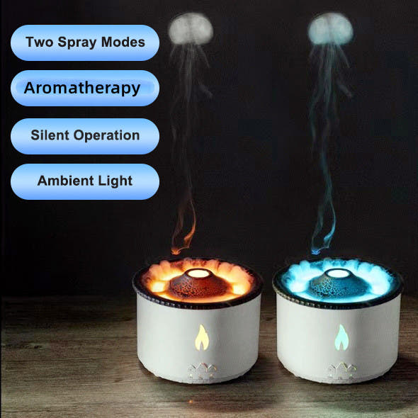 Volcano Glow – Jellyfish Mist & Flame Aroma Diffuser