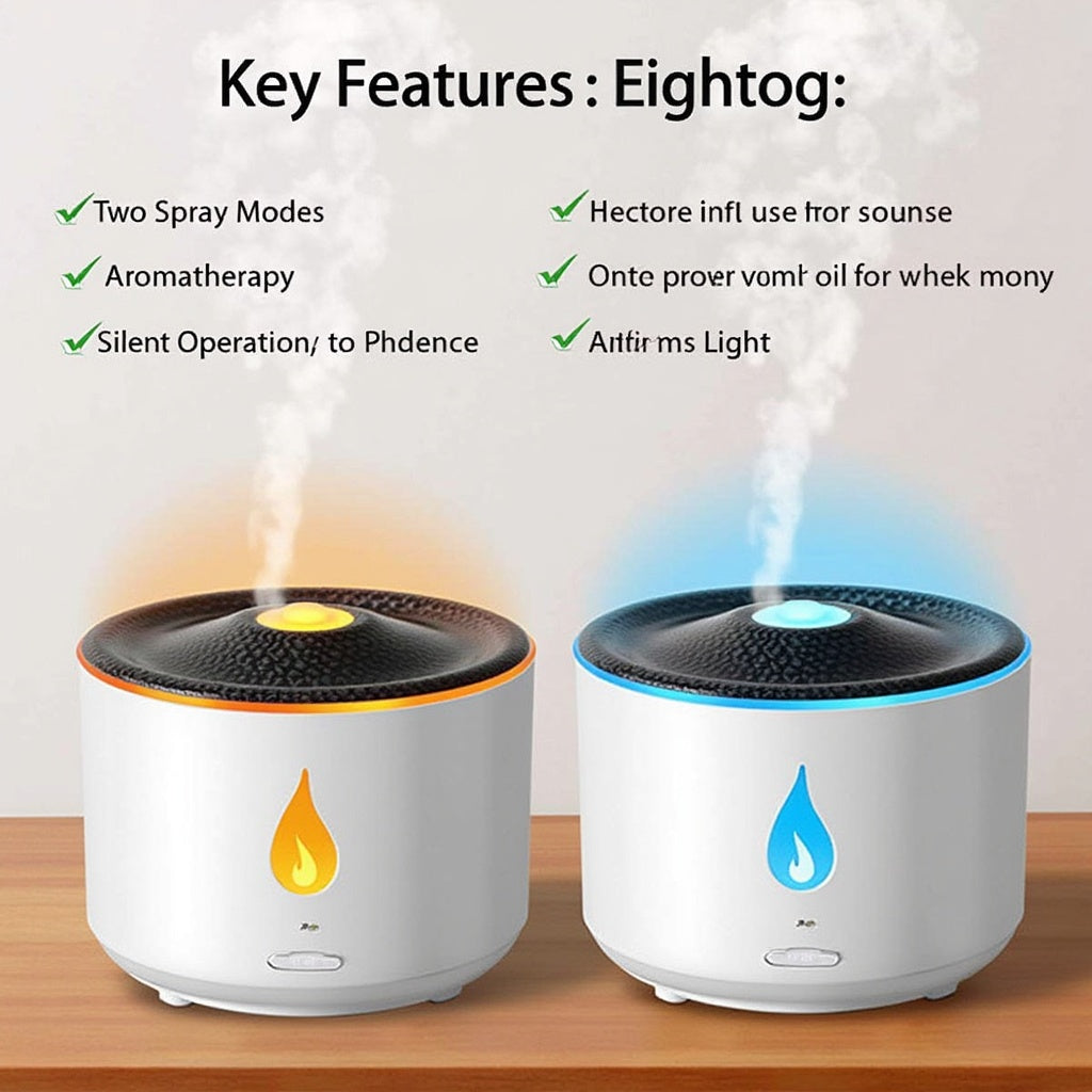 Volcano Glow – Jellyfish Mist & Flame Aroma Diffuser