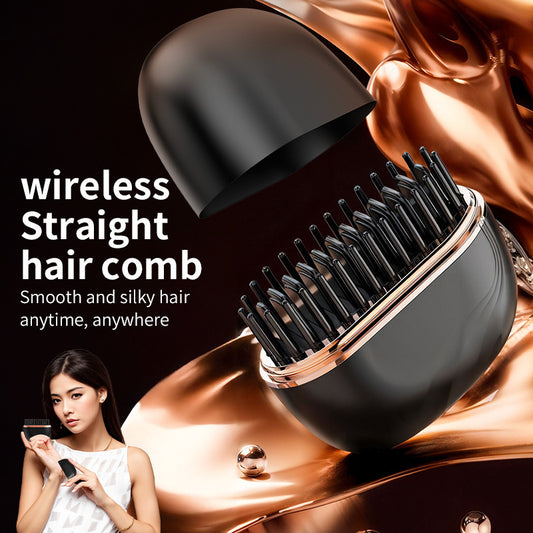 Wireless Mini Hair Straightening Comb – Smooth, Safe & Portable