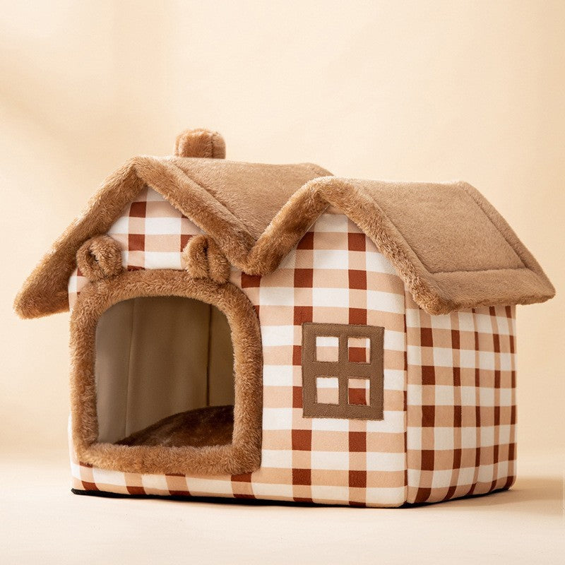 Foldable Pet House – Warm, Cozy & Portable Bed for Dogs & Cats