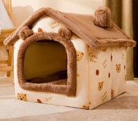 Foldable Pet House – Warm, Cozy & Portable Bed for Dogs & Cats