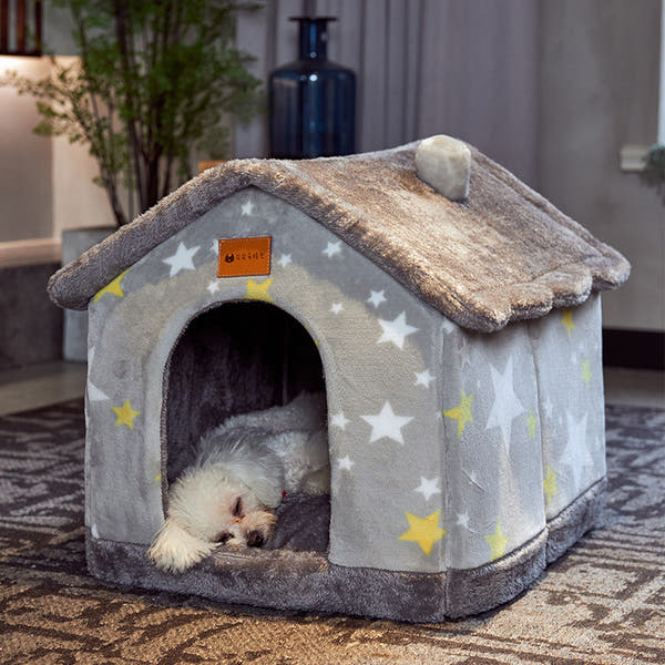 Foldable Pet House – Warm, Cozy & Portable Bed for Dogs & Cats