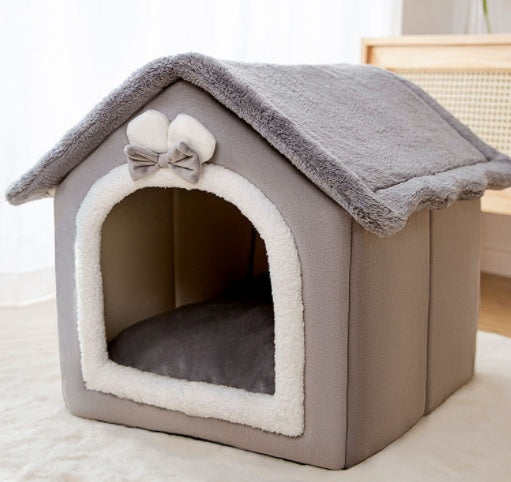 Foldable Pet House – Warm, Cozy & Portable Bed for Dogs & Cats